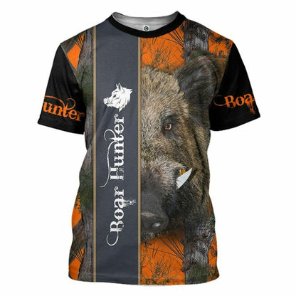 3D Wildschweinjäger Custom T-Shirt Hoodie Bekleidung