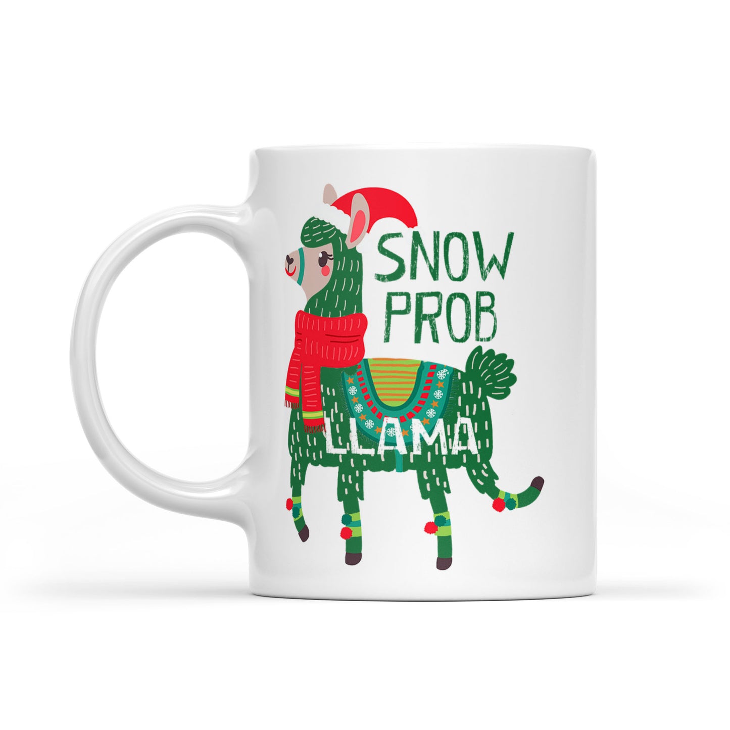 Snow Prob-Llama Funny Christmas Gift -   White Mug Gift For Christmas