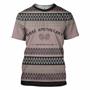 3D Custom Rose Apothecary Christmas Ugly Sweatshirt Apparel