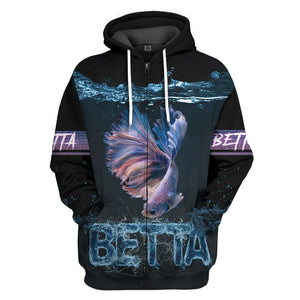 3D Betta Custom Tshirt Hoodie Apparel