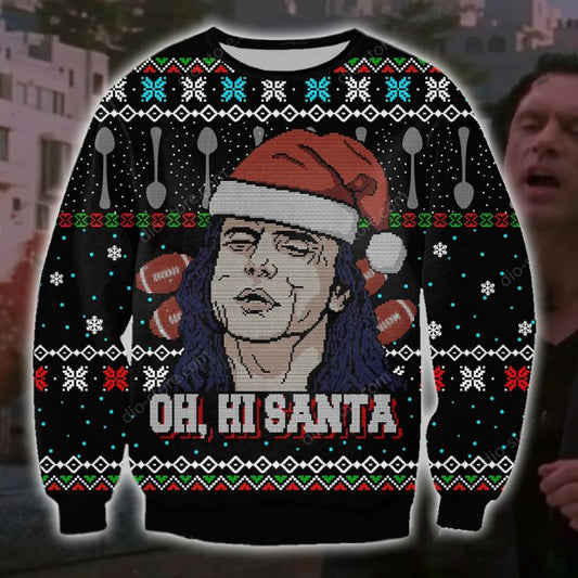 Oh Hi Santa 3D Christmas Ugly Sweater, Christmas Ugly Sweater, Christmas Gift, Gift Christmas 2024