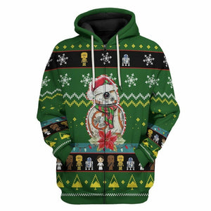 3D Christmas Custom Tshirt Fleece Hoodie Apparel