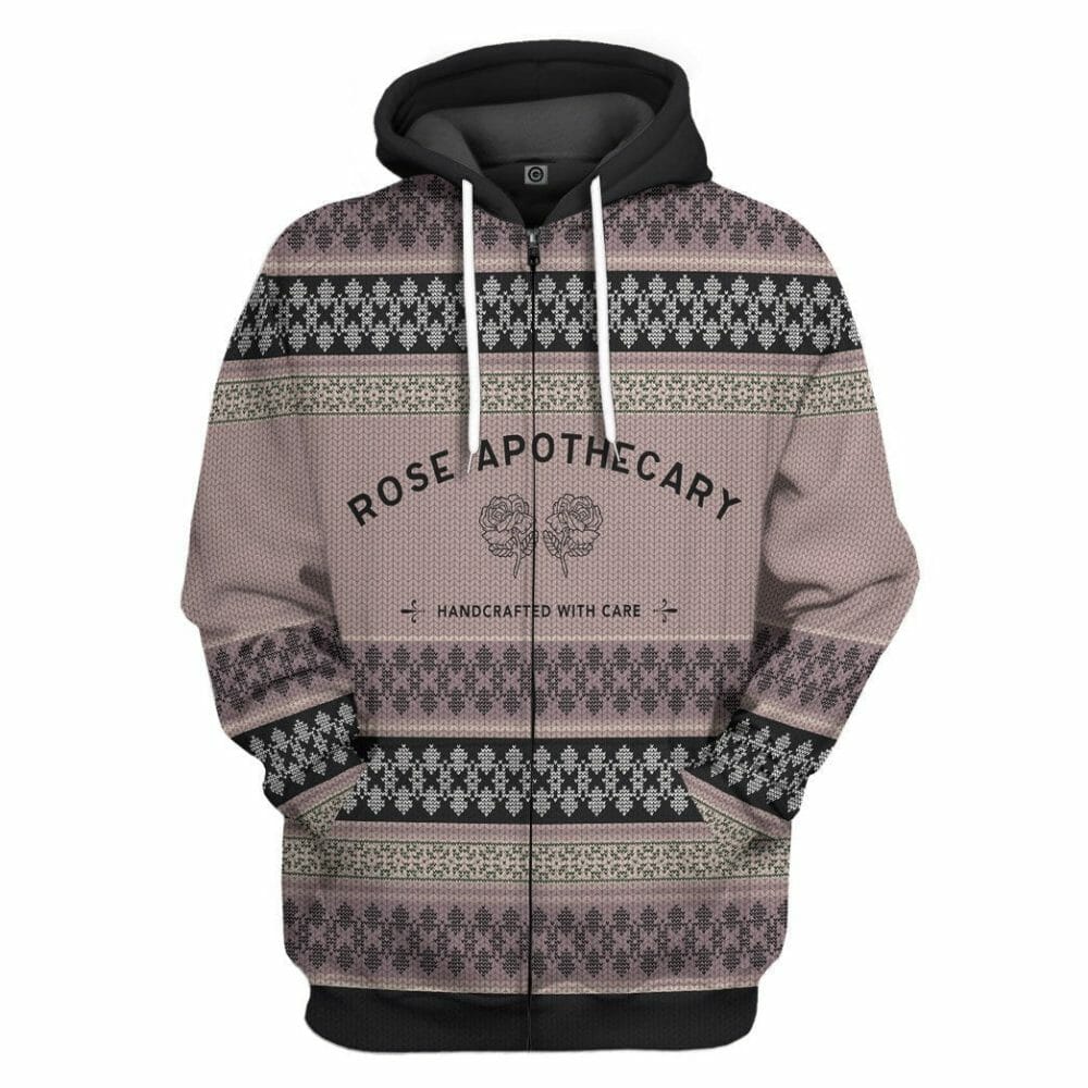 3D Custom Rose Apothecary Christmas Ugly Sweatshirt Apparel