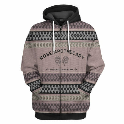 3D Custom Rose Apothecary Christmas Ugly Sweatshirt Apparel