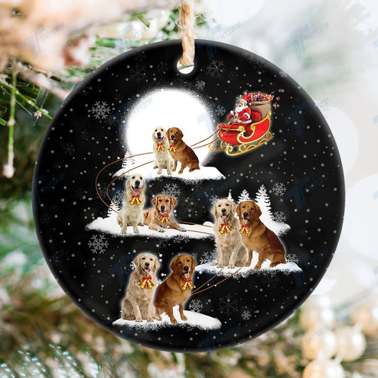 Christmas Golden Retriever Ornament, Christmas Gift, Christmas Decoration