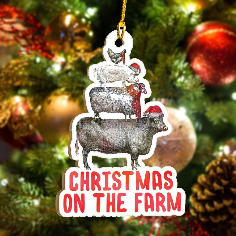 Christmas On The Farm Ornament, Christmas Gift, Christmas Decoration