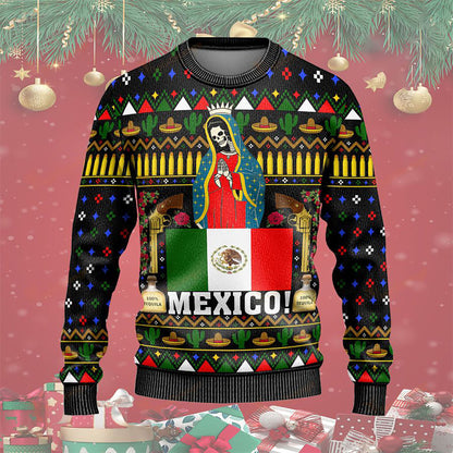 Christmas Mexico Maria von Guadalupe Ugly Sweater, Christmas Ugly Sweater, Christmas Gift, Gift Christmas 2024