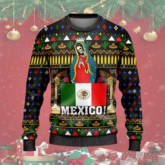 Christmas Mexico Maria von Guadalupe Ugly Sweater, Christmas Ugly Sweater, Christmas Gift, Gift Christmas 2024