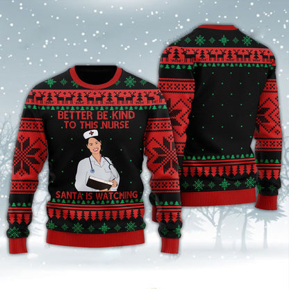 Be good with this nurse Ugly Sweater, Christmas Ugly Sweater, Christmas Gift, Gift Christmas 2024