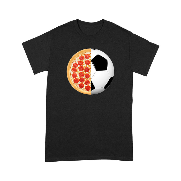 Pizza & Soccer Print Graphic - Funny Pizza & Soccer Lovers  Tee Shirt Gift For Christmas