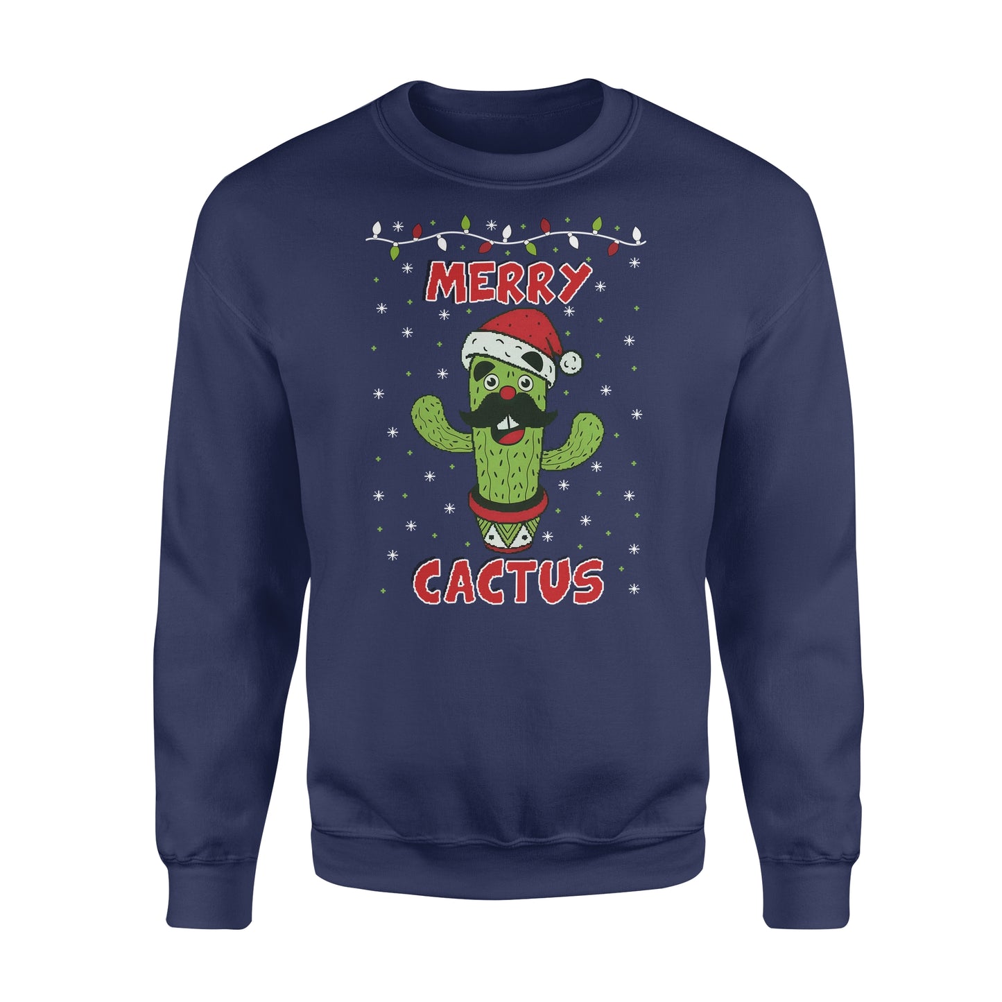 Merry Cactus Funny Ugly Christmas Sweater Merry Xmas Sweatshirt Gift Idea - Funny sweatshirt gifts christmas ugly sweater for men and women