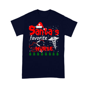 Santa's Favorite Nurse Funny Christmas Gift - Standard T-shirt  Tee Shirt Gift For Christmas