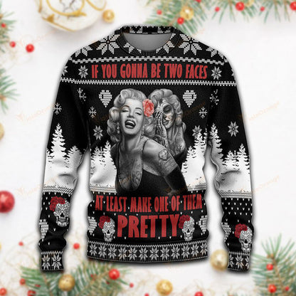 Christmas Sugar Skull Ugly Sweaters, Christmas Ugly Sweater, Christmas Gift, Gift Christmas 2024