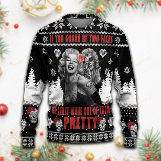 Christmas Sugar Skull Ugly Sweaters, Christmas Ugly Sweater, Christmas Gift, Gift Christmas 2024