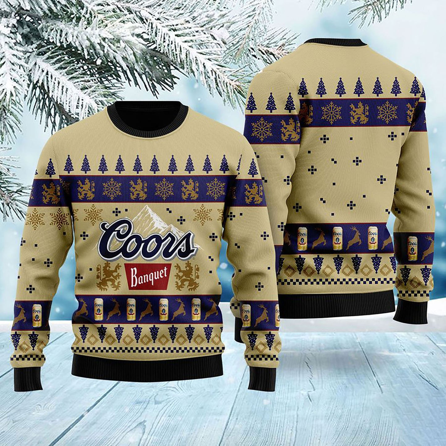 Coors Banquet Beer Logo 3D Christmas Ugly Sweater, Christmas Gift, Gift Christmas 2024
