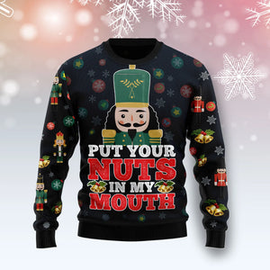 Put Your Nuts In My Mouth Ugly Christmas Sweater,Christmas Gift,Gift Christmas 2024