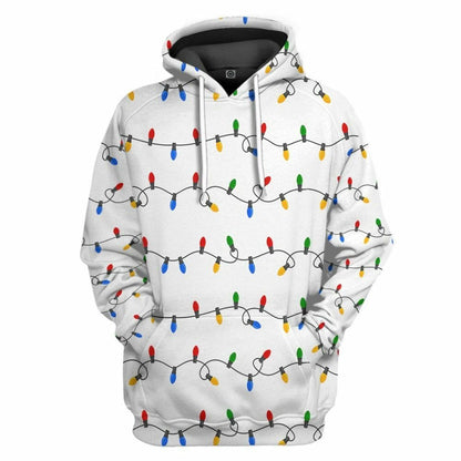 3D Weihnachtslicht Custom T-Shirt Hoodie Bekleidung