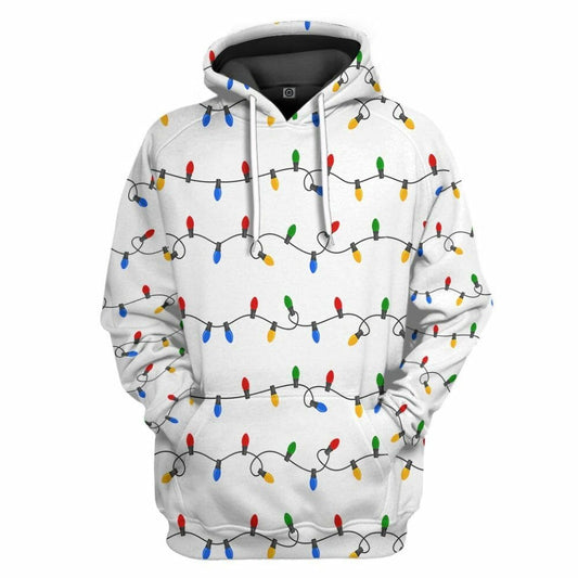 3D Weihnachtslicht Custom T-Shirt Hoodie Bekleidung