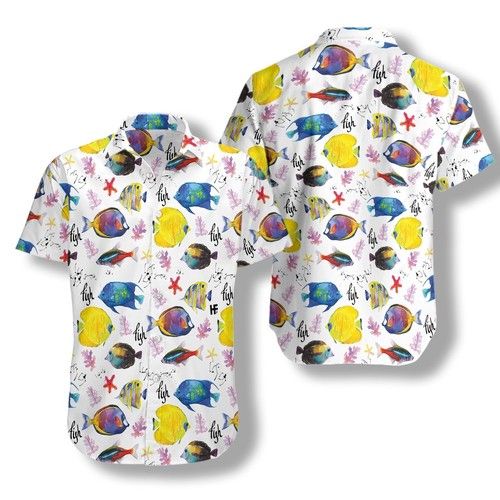 Colorful Fish Hawaiian Shirt, Hawaiian Shirt Gift, Christmas Gift