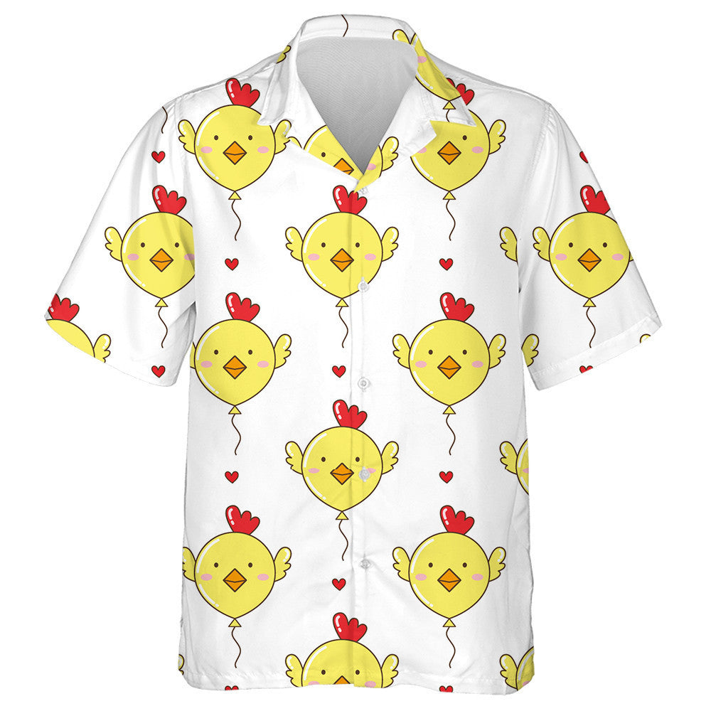 Funny Chickens For Newborns Wit Flowers Hawaiian Shirt,Hawaiian Shirt Gift, Christmas Gift