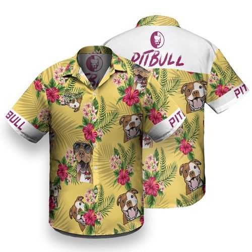 Pitbull Hawaiian Shirt Ez15 1708 Hawaiian Shirt, Hawaiian Shirt Gift, Christmas Gift