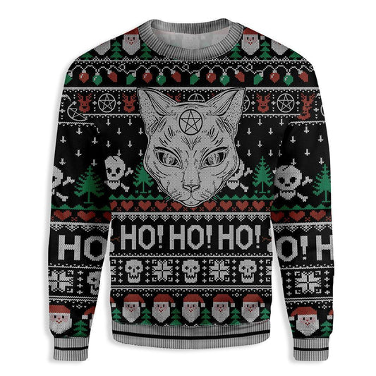 Black Cat Wicca Ugly Christmas Sweater, Christmas Ugly Sweater,Christmas Gift,Gift Christmas 2022