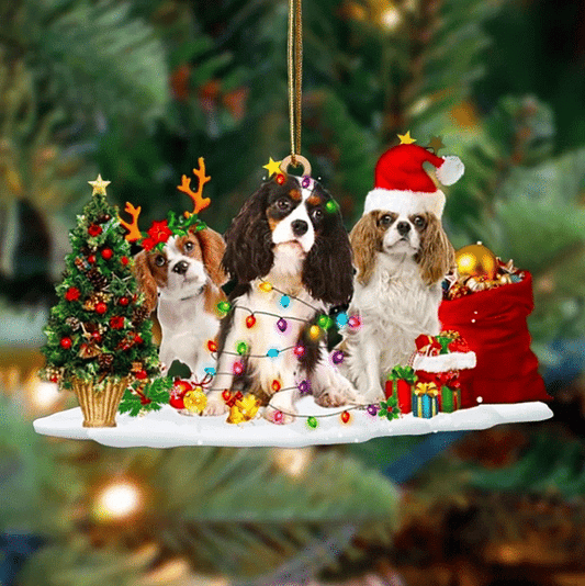 Cavalier King Charles Spaniel Christmas Ornament, Happy Christmas Ornament, Christmas Gift, Christmas Decoration