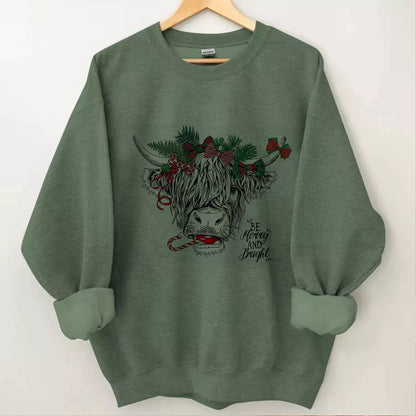 Merry Christmas Heifers Sweatshirt, Christmas Shirt, Christmas Sweatshirt Cute, Christmas Winter Sweatshirt