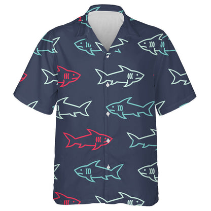 Multicolor Funny Sardines And Polka Dots On White Design Hawaiian Shirt, Hawaiian Shirt Gift, Christmas Gift