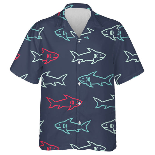 Multicolor Funny Sardines And Polka Dots On White Design Hawaiian Shirt, Hawaiian Shirt Gift, Christmas Gift
