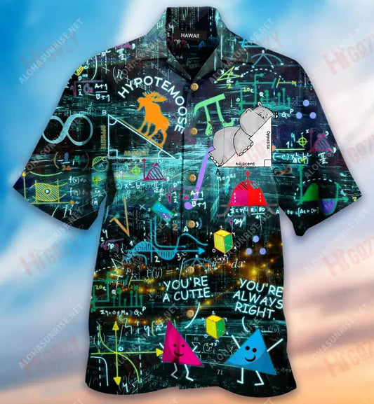 I Love Math It Makes People Cry Hawaiian Shirt Vacation Short Sleeve Custom Hawaiian Shirts Hawaiian Shirts For Women, Hawaiian Shirt Gift, Christmas Gift