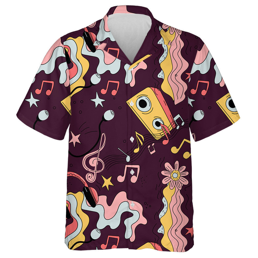 Hippie Indian Paisley Flower And Eye On Pink Background Hawaiian Shirt, Hawaiian Shirt Gift, Christmas Gift