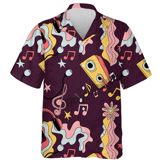 Hippie Indian Paisley Flower And Eye On Pink Background Hawaiian Shirt, Hawaiian Shirt Gift, Christmas Gift