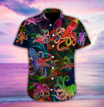 Magical Ocean Octopus Fantasy Design Hawaiian Shirt,Hawaiian Shirt Gift, Christmas Gift