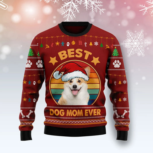 Cardigan Welsh Corgi Best Dog Mom Ever Ugly Christmas Sweater ,Christmas Gift,Gift Christmas 2024