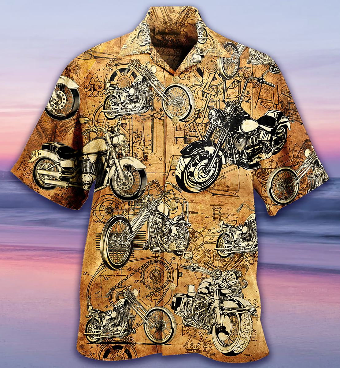 Motorcycle Vintage - Hawaiian Shirt, Hawaiian Shirt Gift, Christmas Gift