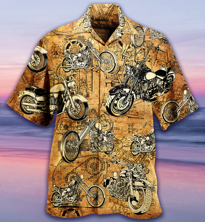Motorcycle Vintage - Hawaiian Shirt, Hawaiian Shirt Gift, Christmas Gift