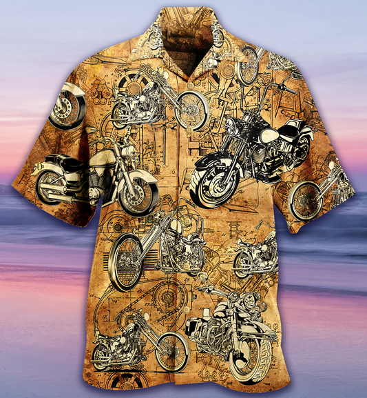 Motorcycle Vintage - Hawaiian Shirt, Hawaiian Shirt Gift, Christmas Gift