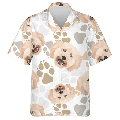 Face Of Poodle With Dog's Paws Hawaiian Shirt,Hawaiian Shirt Gift, Christmas Gift