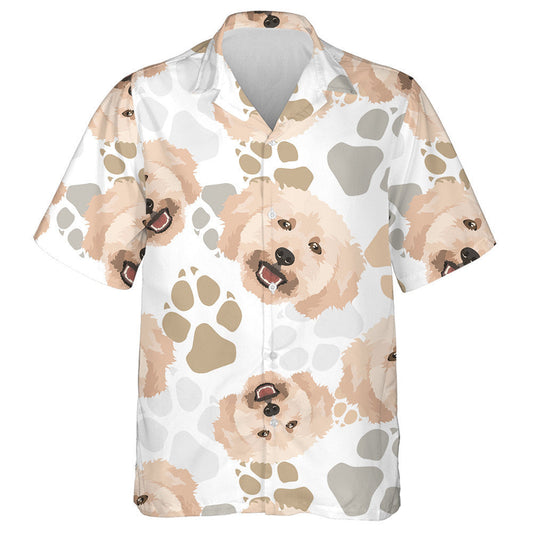 Face Of Poodle With Dog's Paws Hawaiian Shirt,Hawaiian Shirt Gift, Christmas Gift