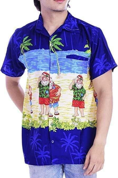 Christmas Santa Claus Beach Party Vintage Style Design Hawaiian Shirt, Hawaiian Shirt Gift, Christmas Gift