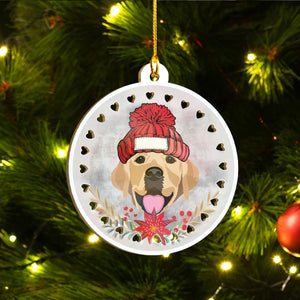 Merry Xmas Labrador Ornament Set, Merry Woofmas Ornament Set, Funny Xmas Ornament Family Gift Idea For Dog Lover