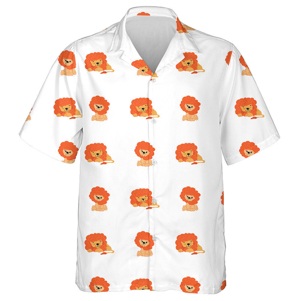 Lion Cub In Two Positions Sleeping And Sitting Hawaiian Shirt, Hawaiian Shirt Gift, Christmas Gift