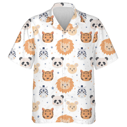 The Muzzle Of Lion Tiger Zebra Mouse And Panda Hawaiian Shirt, Hawaiian Shirt Gift, Christmas Gift
