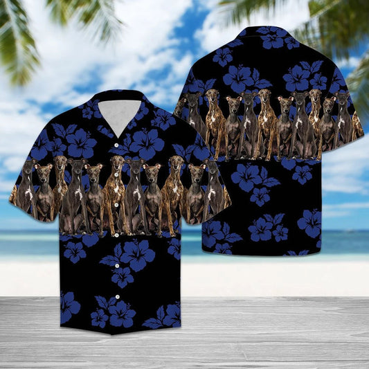 Awesome Italian Greyhound Dog Group On Hibiscus Pattern Hawaiian Shirt, Hawaiian Shirt Gift, Christmas Gift