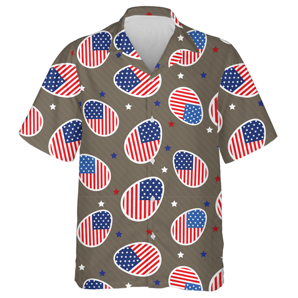 Happy Easter Patriotic Eggs With American Flag Pattern Hawaiian Shirt, Hawaiian Shirt Gift, Christmas Gift