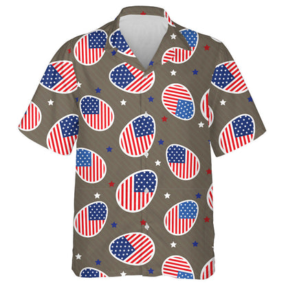 Happy Easter Patriotic Eggs With American Flag Pattern Hawaiian Shirt, Hawaiian Shirt Gift, Christmas Gift