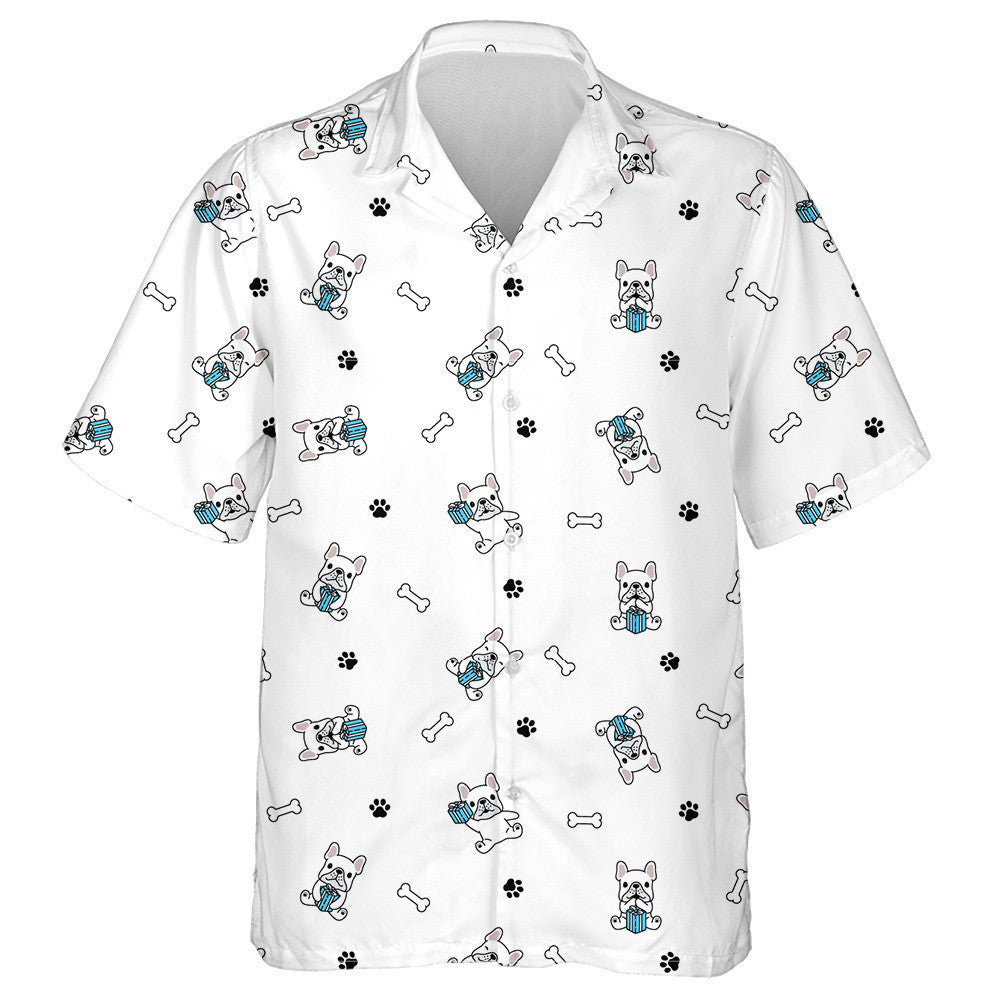 Birthday Gift Box Christmas French Bulldog Hawaiian Shirt, Hawaiian Shirt Gift, Christmas Gift.