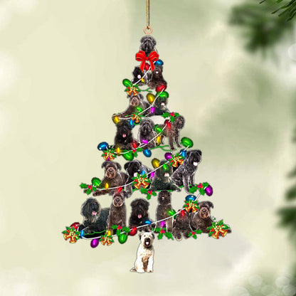 Bouvier Des Flandres-Christmas Tree Lights-Two Sided Christmas Plastic Hanging Ornament, Christmas Ornament Gift, Christmas Gift, Christmas Decoration