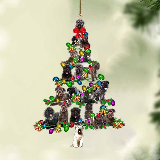 Bouvier Des Flandres-Christmas Tree Lights-Two Sided Christmas Plastic Hanging Ornament, Christmas Ornament Gift, Christmas Gift, Christmas Decoration